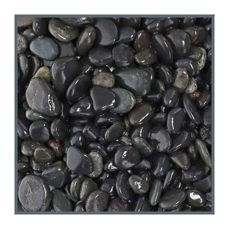 GRAVA BLACK PEBBLES 8-16mm BOLSA 10KG***